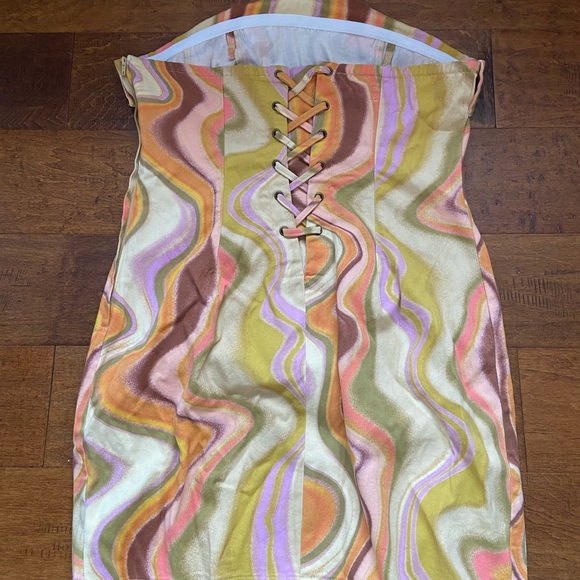 70s Print Mini Dress NWT - Picture 4 of 4